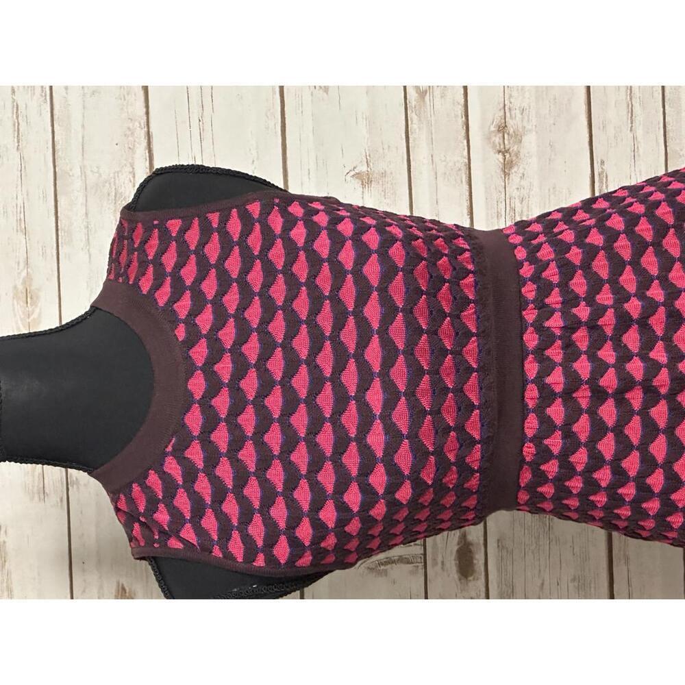 M Missoni pink/brown geometric sleeveless open back knit midi dress Size IT 40/4 - Picture 2 of 8